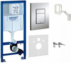 Stelaż podtynkowy do wc GROHE Rapid SL 5w1 + przycisk Skate Cosmopolitan (chrom połysk)