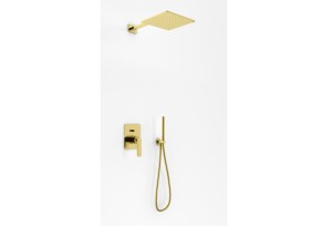 Zestaw prysznicowy ze słuchawką i deszczownicą KOHLMAN Experience Gold QW210EGDQ30 30cm