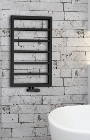 GRZEJNIK ŁAZIENKOWY A3 CZARNY MAT RAL 9005 - LUXRAD